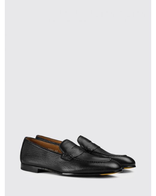 Doucal's White Grained Leather Loafers for men
