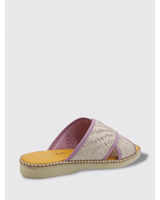 Hogan Purple Flat Sandals