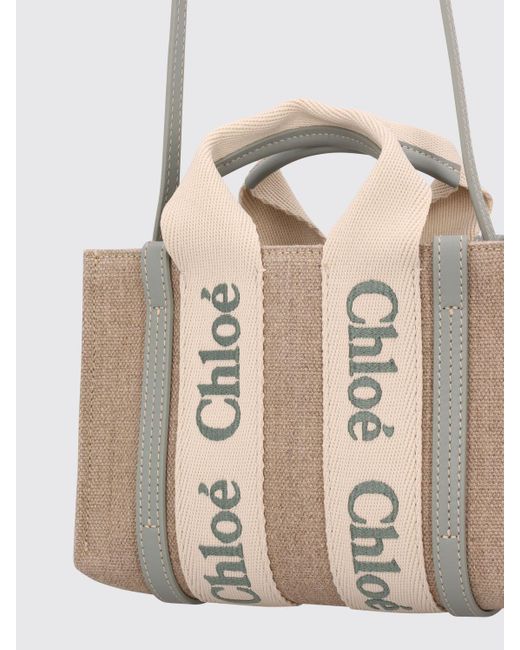 Borsa Woody Mini di Chloé in White