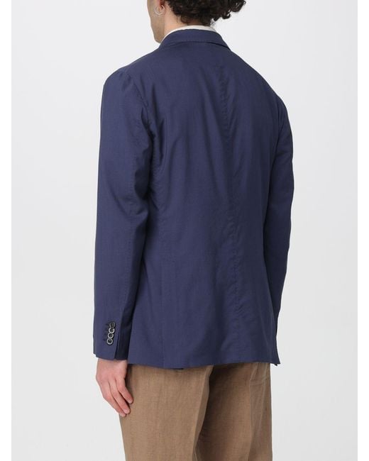 Boglioli Blue Single-Breasted Blazer for men