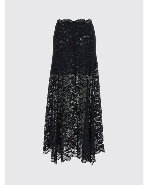Rabanne Black Lace Long Skirt