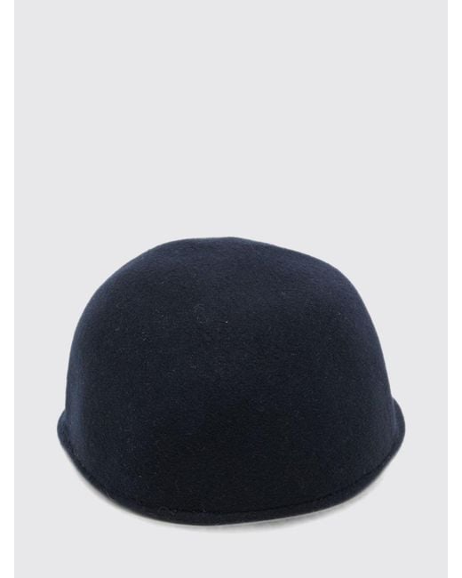 Fabiana Filippi Blue Pure Wool Baseball Cap With Adjustable Strap