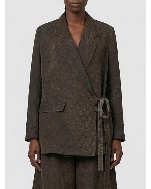 Uma Wang Gray Cupro Blazer