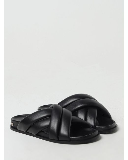Anine Bing Black Flat Sandals