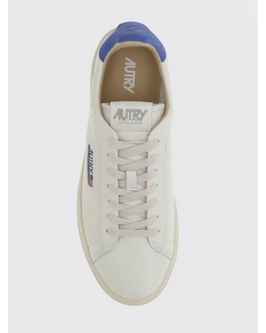 Autry Natural Dallas Low Bicolor Smooth Calfskin Sneakers With Logo for men