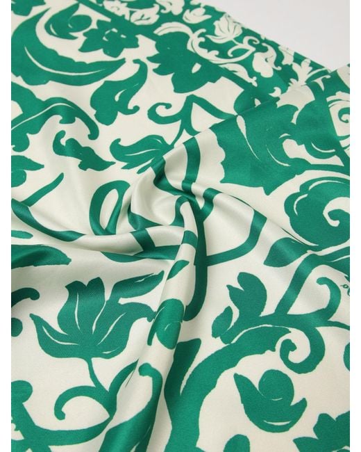 Liu Jo Green Baroque Print Fabric Foulard