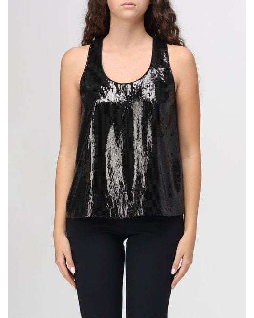 Top Di Paillettes di Emporio Armani in Black