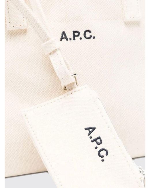 A.P.C. Natural Le Drummer Cotton Canvas Bag
