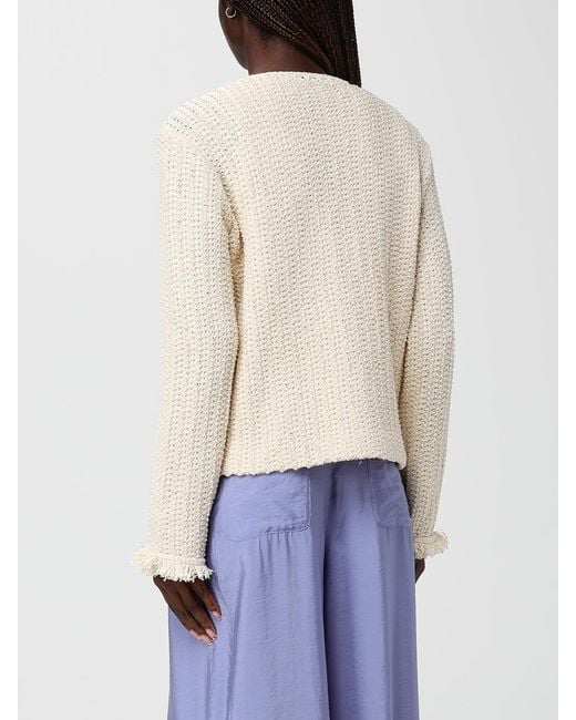 Emporio Armani Blue Cotton Blend Cardigan