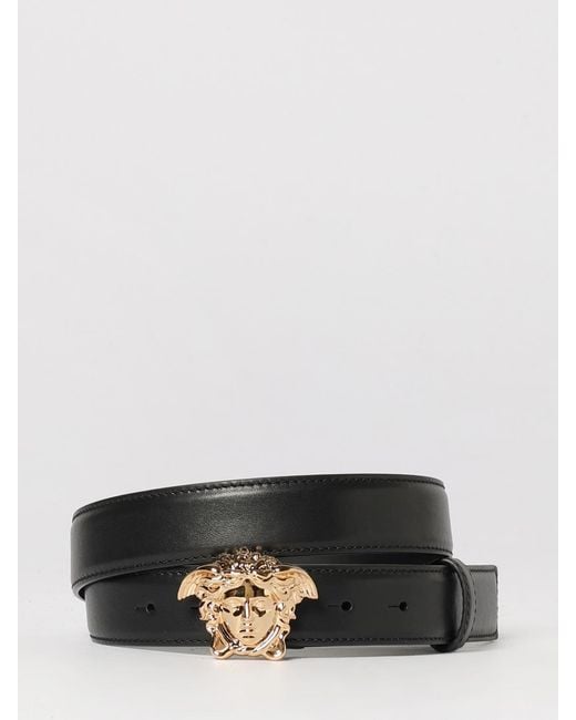 Versace Gray Medusa Leather Belt for men