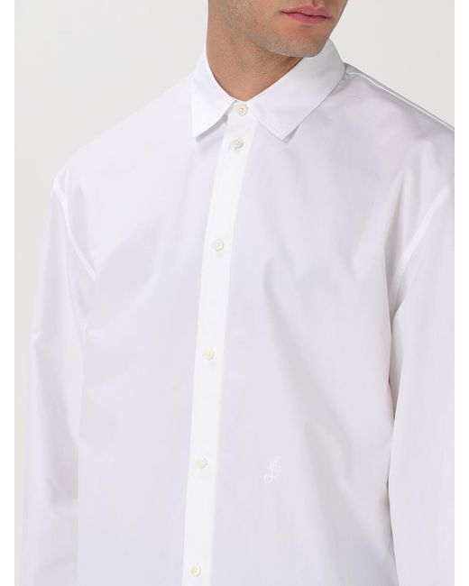 Jil Sander White Oversized Longsleeve Poplin Shirt for men