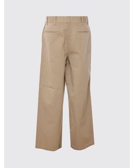 sunflower Natural Wide Twist Chino Cotton Trousers for men