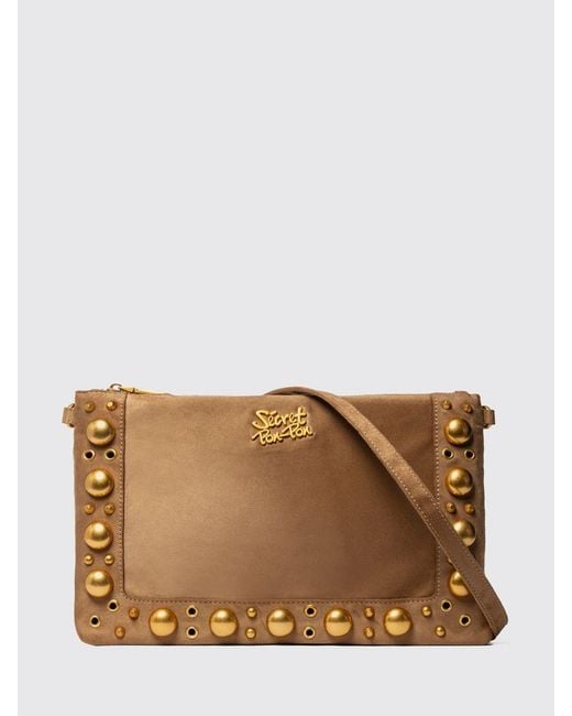 Secret Pon-pon Brown Shoulder Bag