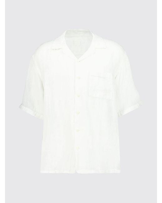 Camicia Basic di 120% Lino in White da Uomo