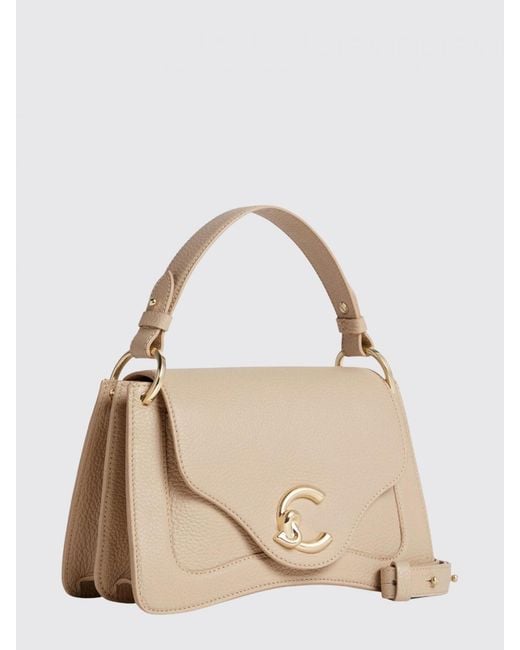 Coccinelle Natural C-Me Mini Hammered Leather Bag