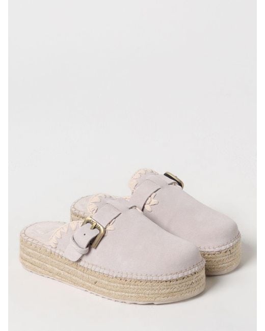 Mou White Wedge Shoes