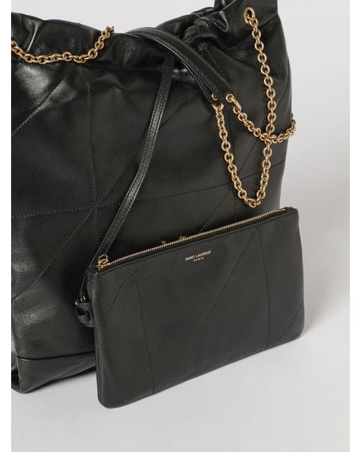 Saint Laurent Black Jamie Pochon Quilted Nappa Bag
