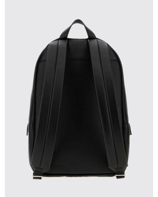 Jil Sander Black Calfskin Leather Backpack With Adjustable Straps And Embossed Logo