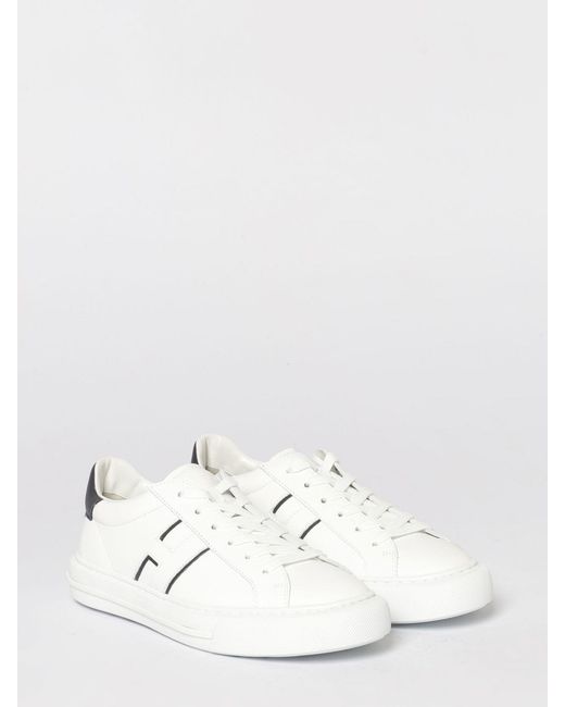 Hogan White H691 Leather Sneakers for men