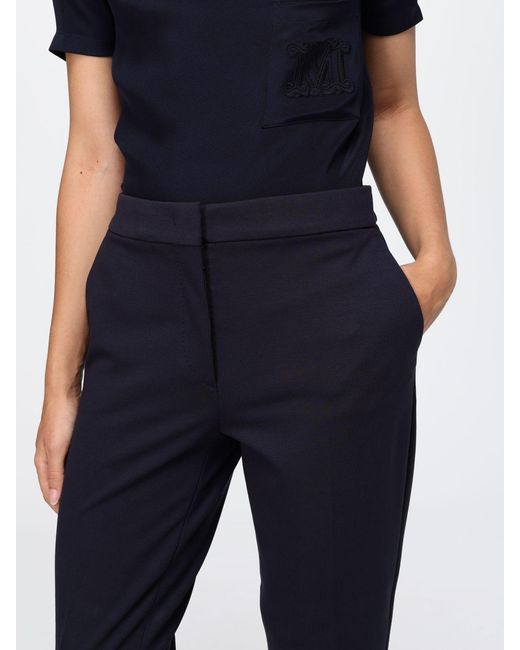 Max Mara Blue Pegno Slim Fit Chino Trousers