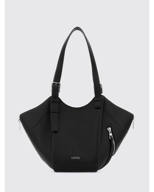 Loewe Black Hammock Flip Leather Bag