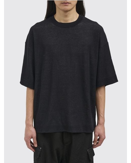 Isabel Benenato Black Cotton T-Shirt for men
