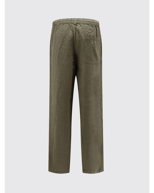 Aspesi Green Linen Trousers for men