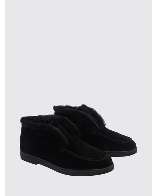 Santoni Black Shoes