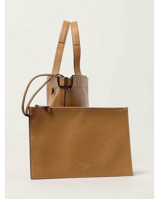 Tod's Natural Schultertasche Damen