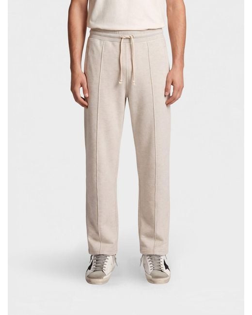 Golden Goose Deluxe Brand Natural Cotton Jogging Bottoms With Drawstring Waist for men