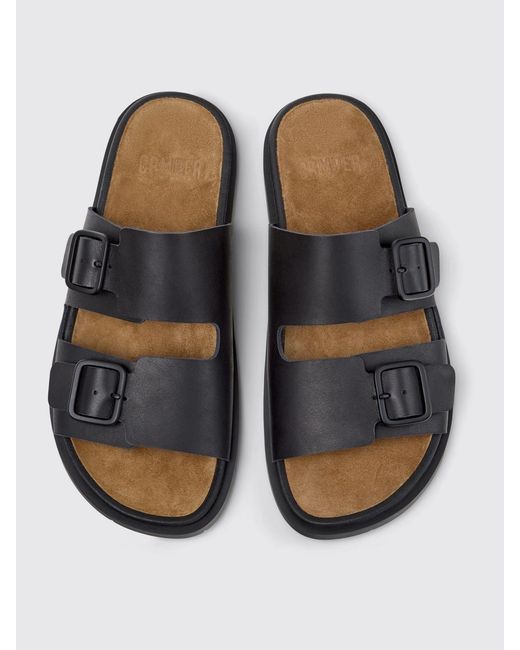 Camper White Lluc Leather Sandals for men