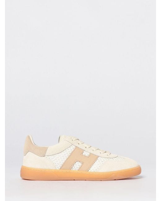 Hogan Pink Cool Suede And Crochet Canvas Sneakers