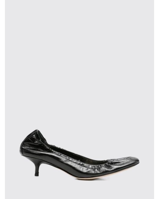 Phoebe Philo White Pucker Leather Pumps