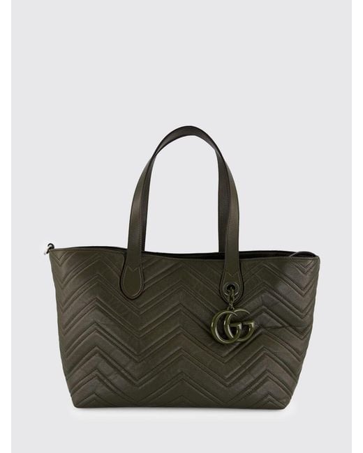 Gucci Black Chevron Calfskin Shoulder Bag