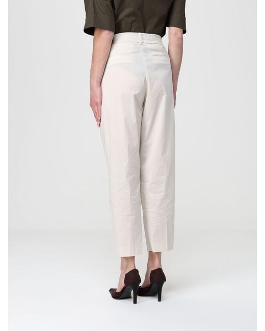 PT Torino White Classic Cotton Blend Trousers