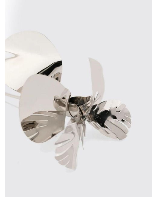 N°21 White Floral Zinc Brooch