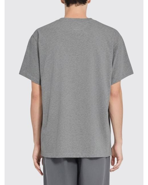 MM6 by Maison Margiela Gray Cotton T-Shirt With Logo for men