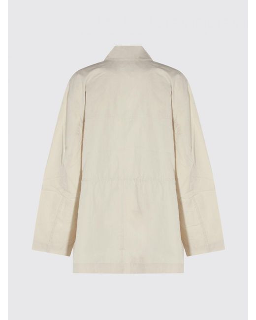 Totême Natural Organic Cotton Shirt Jacket With Dropped Shoulders