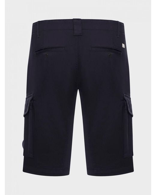 C P Company Blue Cotton Cargo Shorts for men