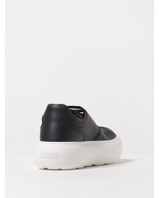 Moschino Couture Black Leather Sneakers for men