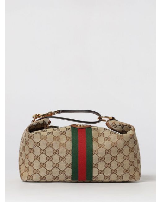 Gucci Brown Gg Jacquard Monogram Canvas Vanity Bag