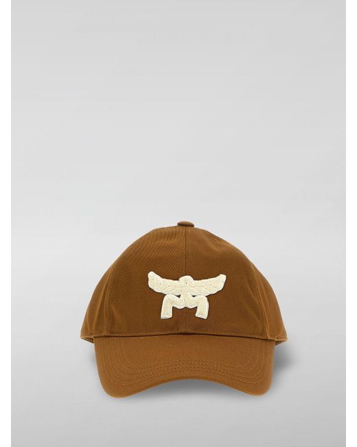 Cappello in cotone con patch logo di MCM in Brown da Uomo