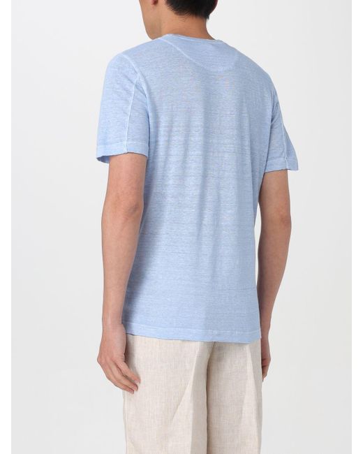 120% Lino Blue T-shirt for men