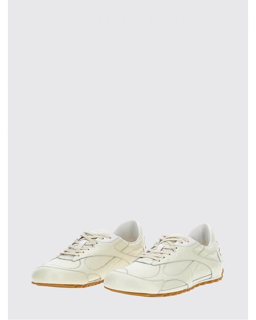 Bottega Veneta White Orbit Flash Leather Sneakers for men