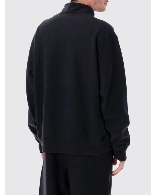 Champion Blue High-Neck Half-Zip Cotton Blend Sweatshirt for men