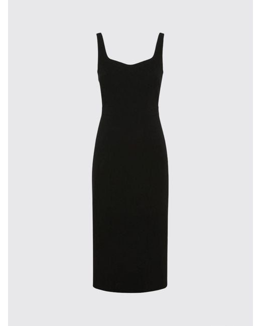 Max Mara Black Off-The-Shoulder Cady Midi Sheath Dress With Square Neckline