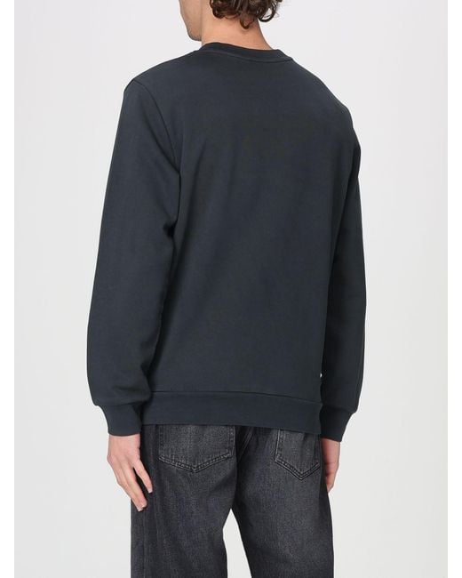 A.P.C. Blue Organic Cotton Crewneck Sweatshirt for men