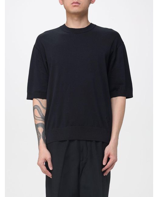 T-Shirt Basic di Laneus in Black da Uomo