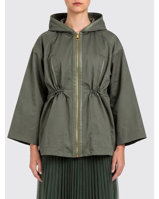 Twinset Green Hooded Windbreaker