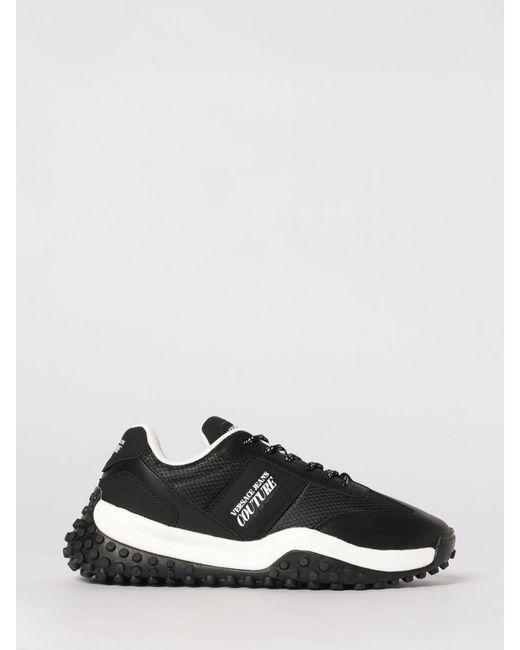 Versace Jeans Couture Black Leather And Nylon Sneakers for men